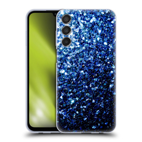 PLdesign Glitter Sparkles Dark Blue Soft Gel Case for Samsung Galaxy M15/F15 5G