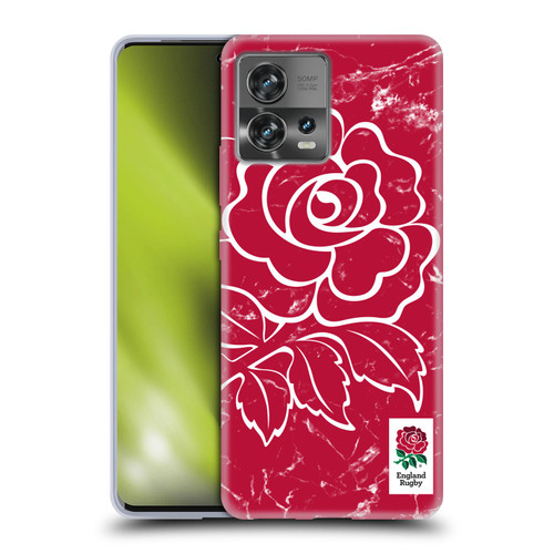 England Rugby Union Marble Red Soft Gel Case for Motorola Moto Edge 30 Fusion