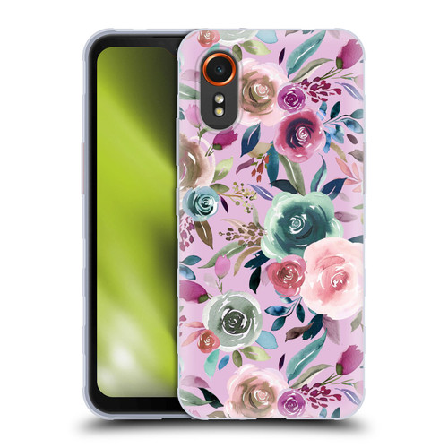 Ninola Lilac Floral Sweet Roses Soft Gel Case for Samsung Galaxy Xcover7 5G