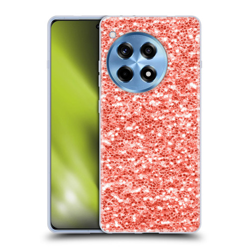 PLdesign Sparkly Coral Coral Sparkle Soft Gel Case for OPPO OnePlus Ace 3 5G