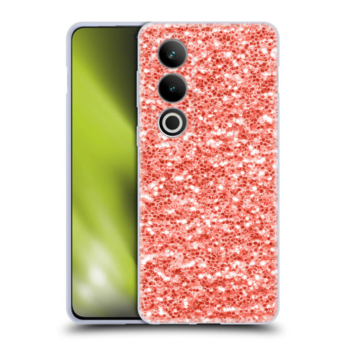 PLdesign Sparkly Coral Coral Sparkle Soft Gel Case for OPPO OnePlus Ace 3V 5G