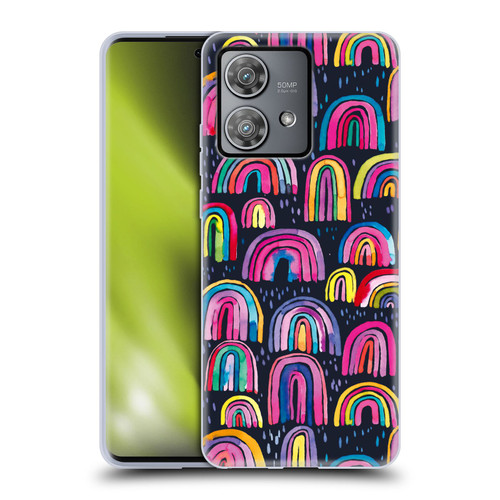 Ninola Summer Patterns Rainbows Navy Soft Gel Case for Motorola Edge 40 Neo 5G
