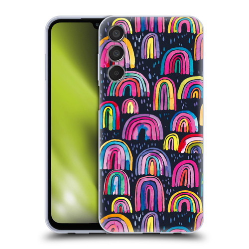 Ninola Summer Patterns Rainbows Navy Soft Gel Case for Samsung Galaxy M15/F15 5G