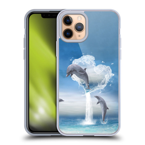 Simone Gatterwe Dolphins Lovers Soft Gel Case for Apple iPhone 11 Pro