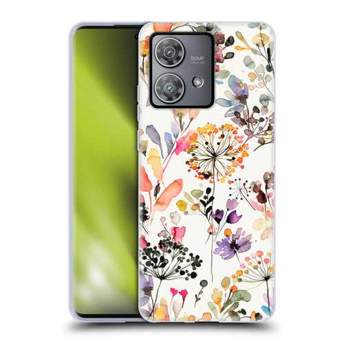 Ninola Wild Grasses Multicolor Soft Gel Case for Motorola Edge 40 Neo 5G
