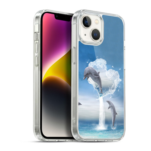 Simone Gatterwe Dolphins Lovers Soft Gel Case for Apple iPhone 14