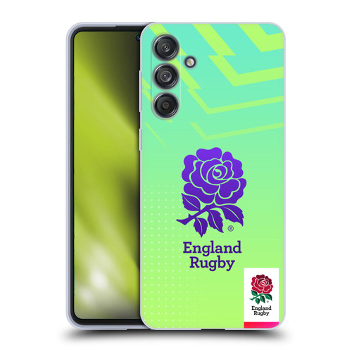 England Rugby Union This Rose Means Everything Logo in Neon Green Soft Gel Case for Samsung Galaxy M55 5G