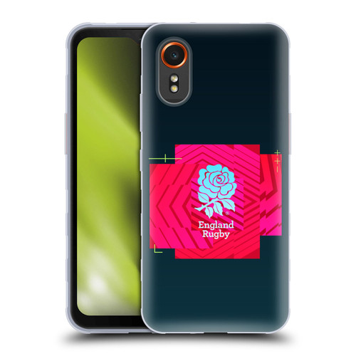 England Rugby Union This Rose Means Everything Logo in Black Soft Gel Case for Samsung Galaxy Xcover7 5G