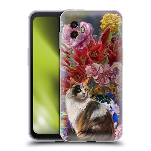 Nene Thomas Art Cat With Bouquet Of Flowers Soft Gel Case for Samsung Galaxy Xcover6 Pro/Pro2