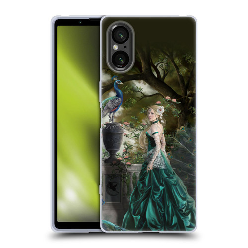 Nene Thomas Art Peacock & Princess In Emerald Soft Gel Case for Sony Xperia 5 V 5G