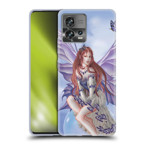 Nene Thomas Bubbles Purple Lace Fairy On Cat Soft Gel Case for Motorola Moto Edge 30 Fusion