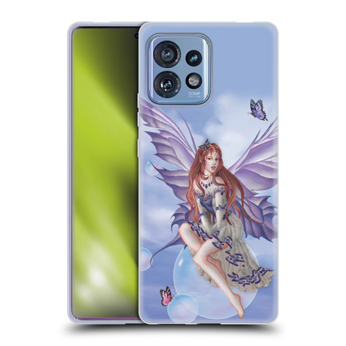 Nene Thomas Bubbles Purple Lace Fairy On Cat Soft Gel Case for Motorola Moto Edge 40 Pro