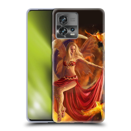 Nene Thomas Crescents Fire Fairy On Moon Phoenix Soft Gel Case for Motorola Moto Edge 30 Fusion