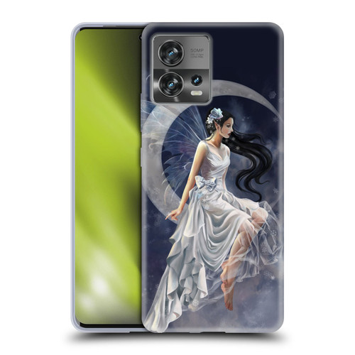 Nene Thomas Crescents Winter Frost Fairy On Moon Soft Gel Case for Motorola Moto Edge 30 Fusion