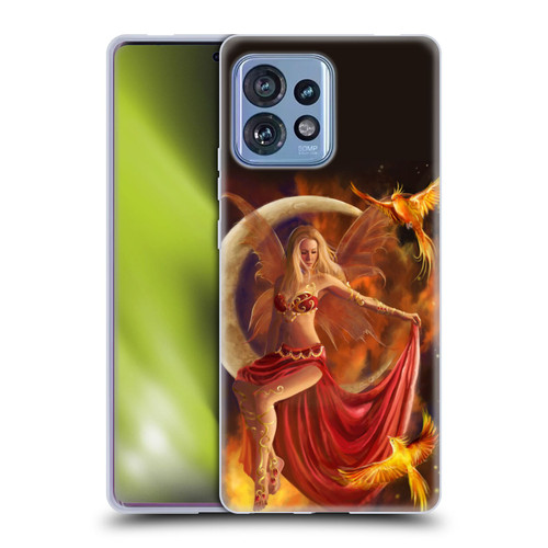 Nene Thomas Crescents Fire Fairy On Moon Phoenix Soft Gel Case for Motorola Moto Edge 40 Pro