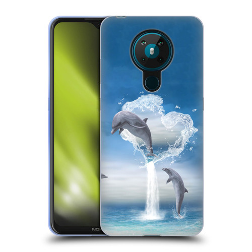 Simone Gatterwe Dolphins Lovers Soft Gel Case for Nokia 5.3