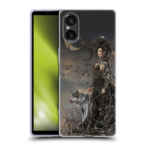Nene Thomas Crescents Gothic Fairy Woman With Wolf Soft Gel Case for Sony Xperia 5 V 5G