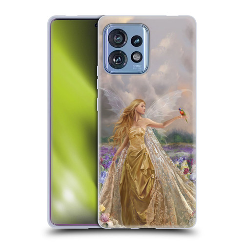 Nene Thomas Deep Forest Gold Angel Fairy With Bird Soft Gel Case for Motorola Moto Edge 40 Pro