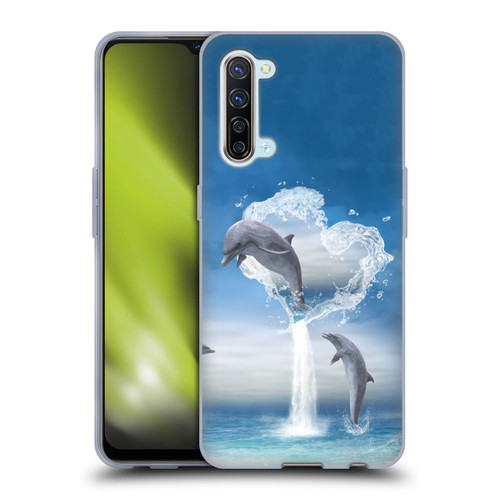 Simone Gatterwe Dolphins Lovers Soft Gel Case for OPPO Find X2 Lite 5G