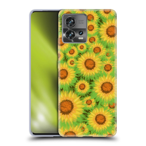 Grace Illustration Lovely Floral Sunflower Soft Gel Case for Motorola Moto Edge 30 Fusion