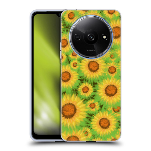 Grace Illustration Lovely Floral Sunflower Soft Gel Case for Xiaomi Redmi A3