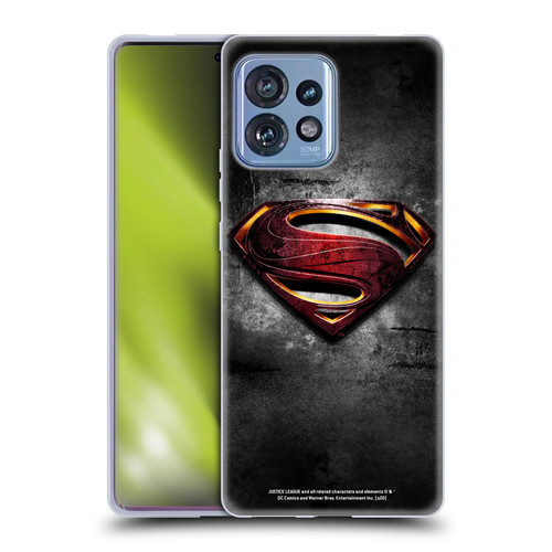Justice League Movie Superman Logo Art Man Of Steel Soft Gel Case for Motorola Moto Edge 40 Pro