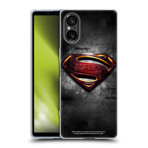 Justice League Movie Superman Logo Art Man Of Steel Soft Gel Case for Sony Xperia 5 V 5G
