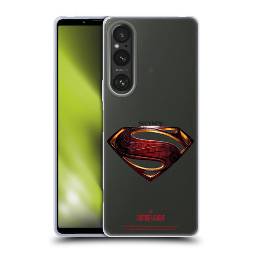 Justice League Movie Logos Superman Soft Gel Case for Sony Xperia 1 V 5G