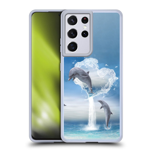 Simone Gatterwe Dolphins Lovers Soft Gel Case for Samsung Galaxy S21 Ultra 5G