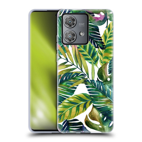 Mark Ashkenazi Banana Life Tropical Leaves Soft Gel Case for Motorola Edge 40 Neo 5G