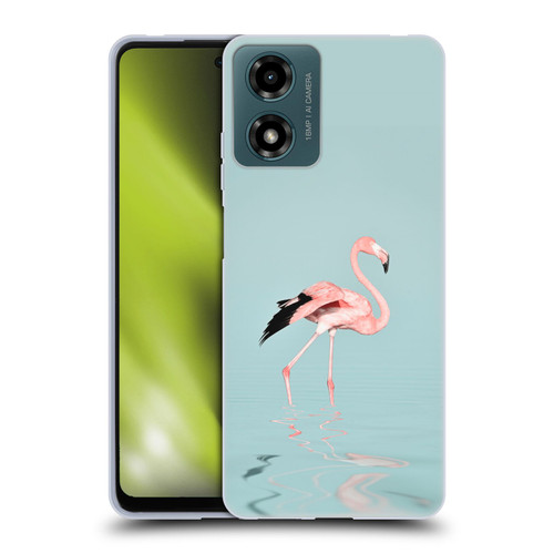 LebensArt Beings Flamingo Soft Gel Case for Motorola Moto G04/G04s/G24 4G