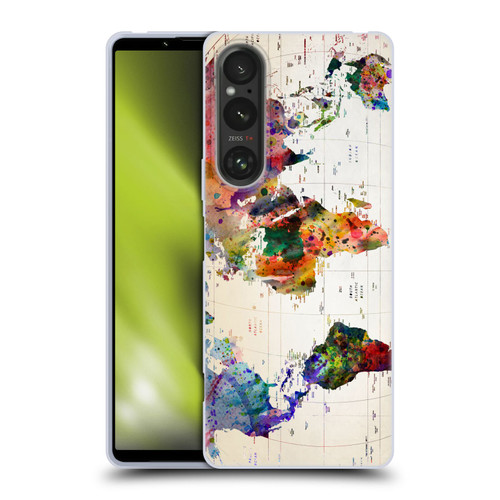 Mark Ashkenazi Pop Culture Map Of The World Soft Gel Case for Sony Xperia 1 V 5G