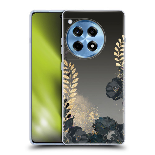 LebensArt Elegance in Black Watercolor Roses Soft Gel Case for OPPO OnePlus Ace 3 5G