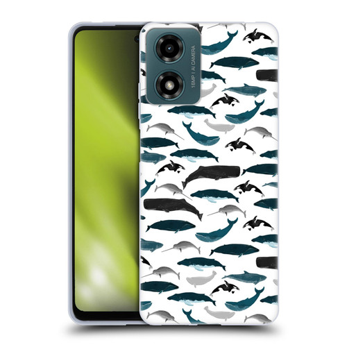 Andrea Lauren Design Sea Animals Whales Soft Gel Case for Motorola Moto G04/G04s/G24 4G