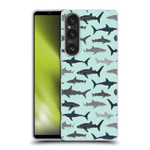 Andrea Lauren Design Sea Animals Sharks Soft Gel Case for Sony Xperia 1 V 5G