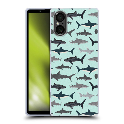 Andrea Lauren Design Sea Animals Sharks Soft Gel Case for Sony Xperia 5 V 5G