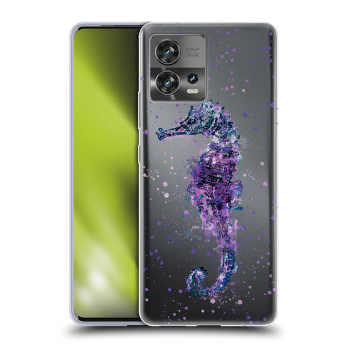 LebensArt Nature Watercolor Sea Horse Soft Gel Case for Motorola Moto Edge 30 Fusion