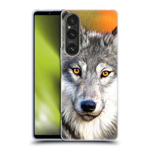 Aimee Stewart Animals Autumn Wolf Soft Gel Case for Sony Xperia 1 V 5G