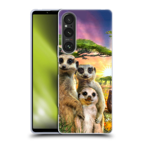 Aimee Stewart Animals Meerkats Soft Gel Case for Sony Xperia 1 V 5G