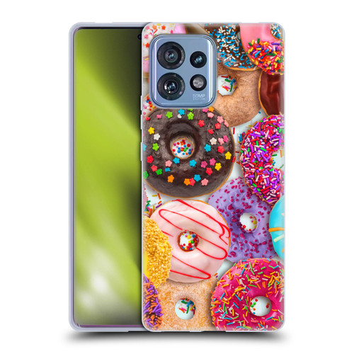 Aimee Stewart Colourful Sweets Donut Noms Soft Gel Case for Motorola Moto Edge 40 Pro