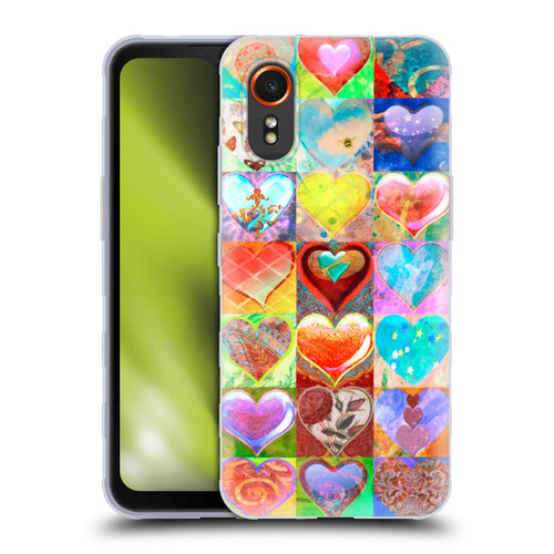 Aimee Stewart Colourful Sweets Hearts Grid Soft Gel Case for Samsung Galaxy Xcover7 5G