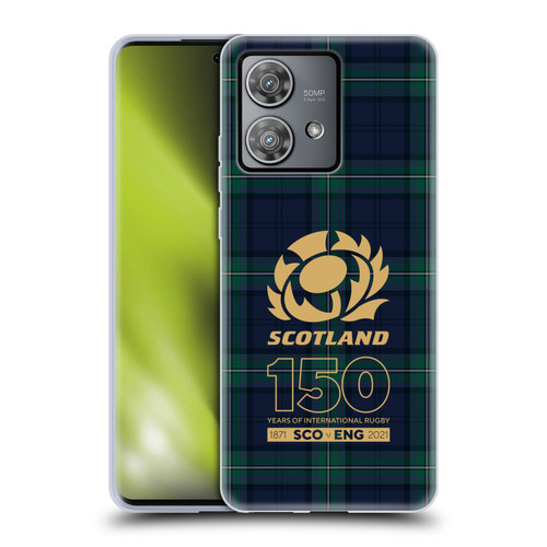 Scotland Rugby 150th Anniversary Tartan Soft Gel Case for Motorola Edge 40 Neo 5G