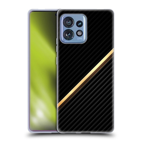 Alyn Spiller Carbon Fiber Gold Soft Gel Case for Motorola Moto Edge 40 Pro