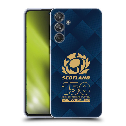 Scotland Rugby 150th Anniversary Halftone Soft Gel Case for Samsung Galaxy M55 5G