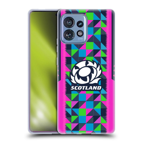 Scotland Rugby 2023/24 Crest Kit Neon Training Soft Gel Case for Motorola Moto Edge 40 Pro