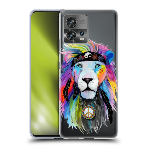 Pixie Cold Cats Hippy Lion Soft Gel Case for Motorola Moto Edge 30 Fusion