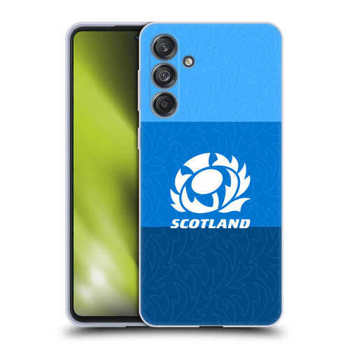 Scotland Rugby Graphics Stripes Pattern Soft Gel Case for Samsung Galaxy M55 5G