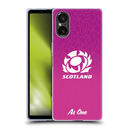 Scotland Rugby Graphics Gradient Pattern Soft Gel Case for Sony Xperia 5 V 5G