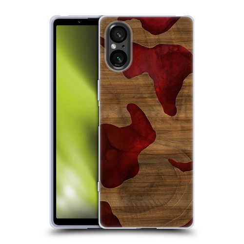 Alyn Spiller Wood & Resin Fire Soft Gel Case for Sony Xperia 5 V 5G