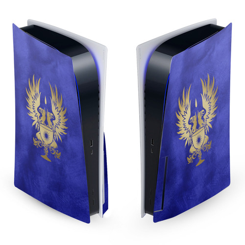 EA Bioware Dragon Age Heraldry Grey Wardens Gold Vinyl Sticker Skin Decal Cover for Sony PS5 Disc Edition Console